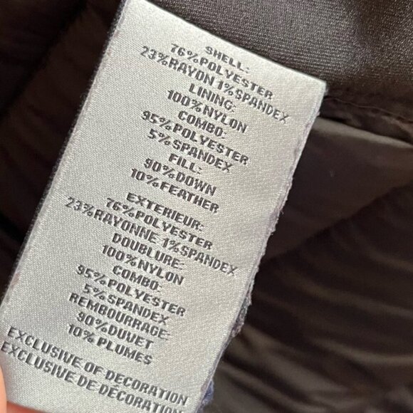 Zac Posen Fiona Puffer Jacket XS Blue Black Feather Down - Picture 16 of 16